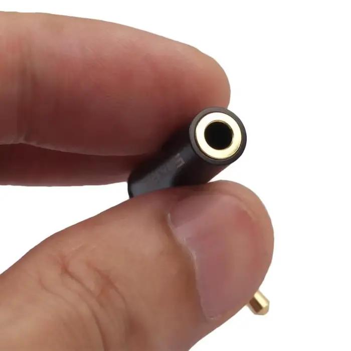 Adapteur Audio 3.5mm Mâle à Femelle 90 degrés Angle Droit Compatible Apple Android PC Occasions Spéciales Écouteurs Microphone Jack
