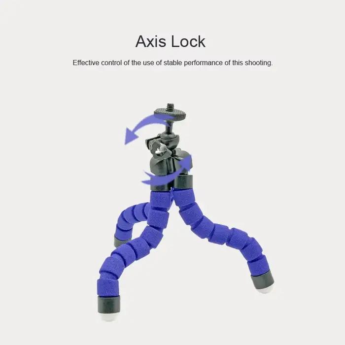 Mini Trépied Octopus Flex Bleu Foncé Stabilité Anti-Dérapante Universel pour Caméras d’Action GoPro SJCAM Xiaomi Yi