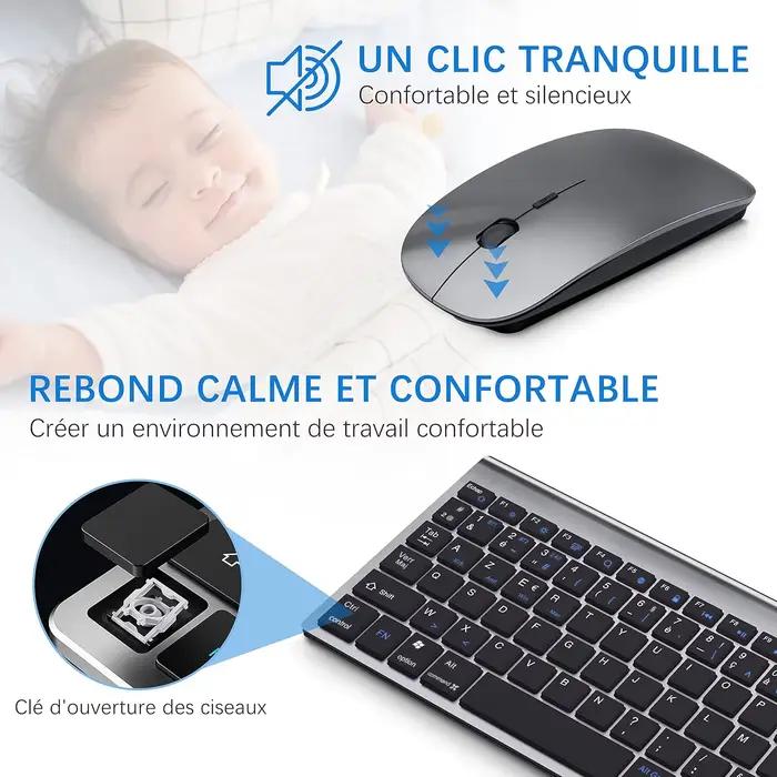 Clavier et souris sans fil AZERTY français