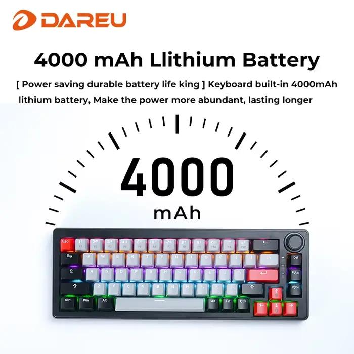 DAREU – clavier de jeu mécanique sans fil 2.4G