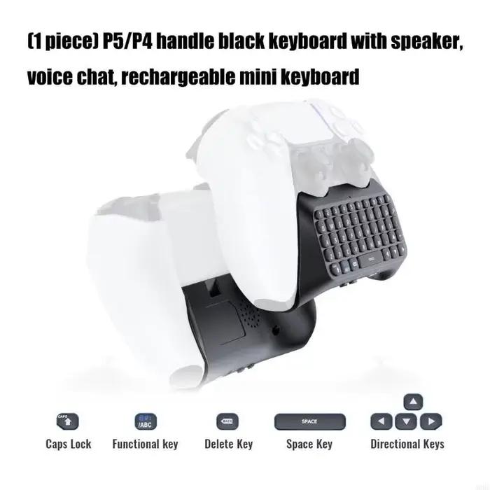Clavier contrôleur Rechargeable avec haut-parleur micro pour Communication dans les jeux