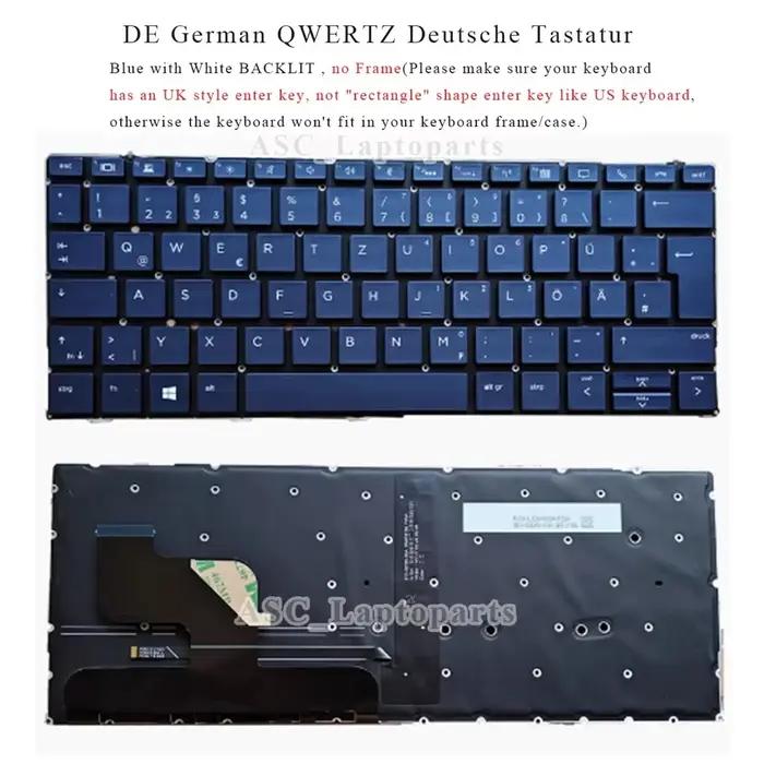 Nouveau clavier AF BR BU GR HU IT LA ND NW SP SW TR UK YU pour HP Elite Dragonfly G1
