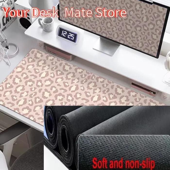 Tapis de souris imprimé léopard rose