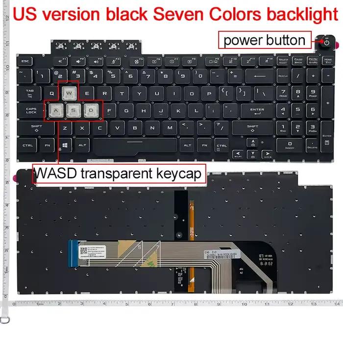 Clavier américain pour ASUS TUF Gaming A15 FA506 FA506iu FA506iv Fa506ii TUF A17 FA706 Fa706ii FA706iu FX506 FX506L FX706 FX706H TUF706