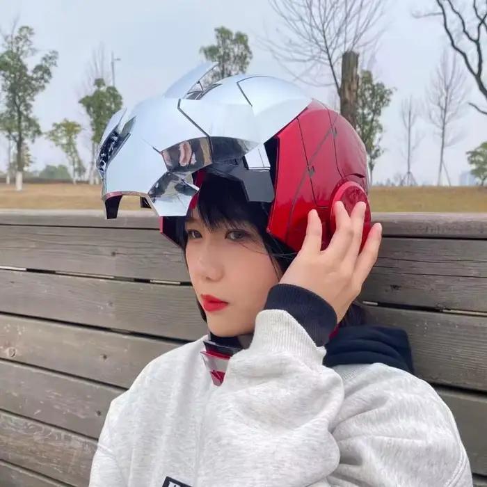 Casque de cosplay Iron Man Mk5 Marvel AutoKing, modèle réduit à l'échelle 1:1, jouet portable avec commande vocale et lumière, pour adultes, cadeau d'anniversaire