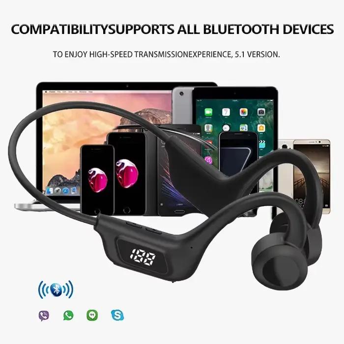 Écouteurs à Conduction osseuse sans fil Bluetooth 5.2