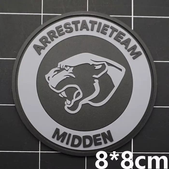 Patchs tactiques hollandais en PVC guépard avec support à crochet et boucle pour sacs à dos
