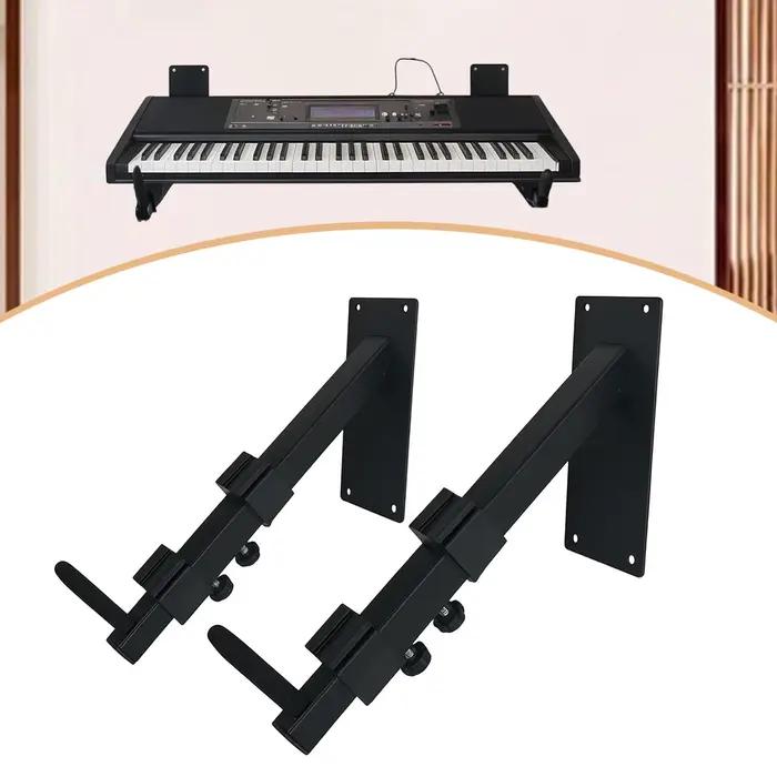 Crochet pour clavier électronique fer robuste avec coussinets en silicone pour guitare électrique banjo et autres instruments de musique pour rangement mural et organisation de l'espace musical