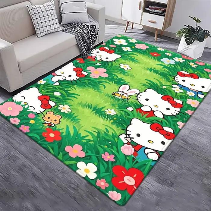 Tapis imprimé léopard Hello Kitty