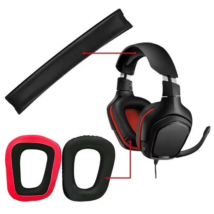 Coussinets d'oreille Kit de bandeau de remplacement pour Logitech G331 G332 G432 G431 G430 G230 G231 G930 casque de jeu oreillettes faisceau