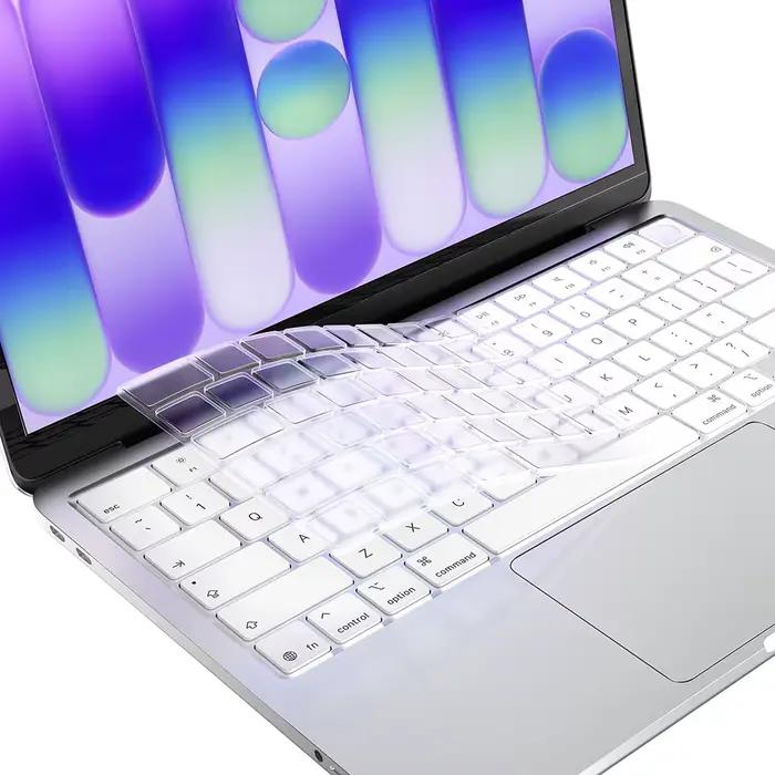 Couverture de clavier transparente pour MacBook Air 13.6 M5 M4 M3 A3449 A3240 A3113 A2681 15 A3448 A3241 A3114 A2941 Pro 13 A2338 A2289