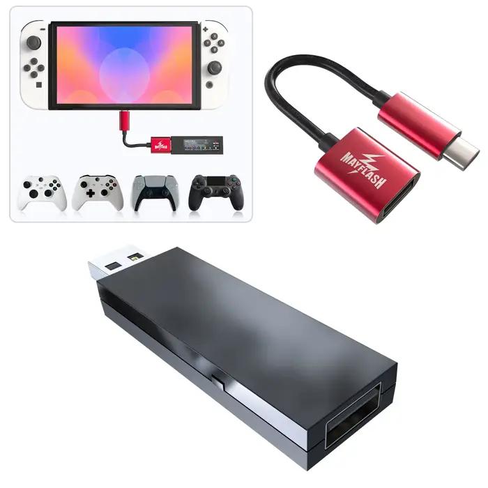 Mayflash MAGIC-S PRO 2 Adaptateur USB pour contrôleur sans fil compatible Bluetooth pour PS4/Switch/Windows/macOS/Steam Deck