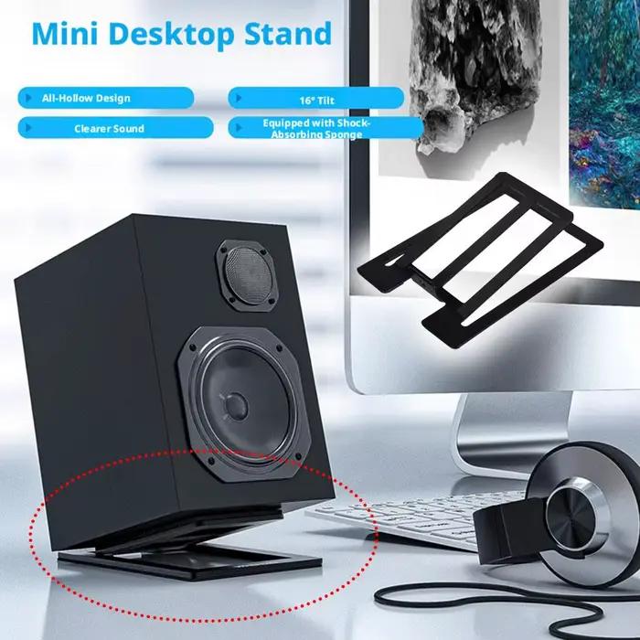 Support audio de bureau inclinable à 15 degrés pour enceintes HIFI
