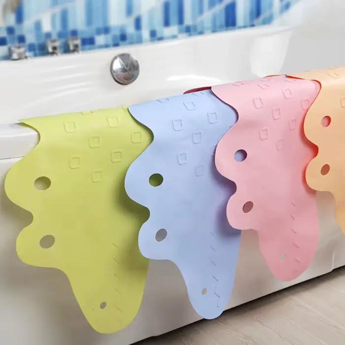 Polymères de bain en crocodile de dessin animé mignon pour enfants, longue douche environnementale, ventouse coordonnante, coussin de baignoire, produit chaud