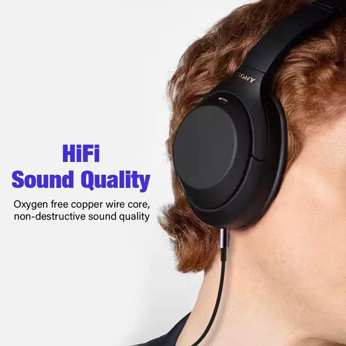 Câble Aux Jack 3.5mm pour écouteurs Sony WH 1000 XM2 XM3 XM4 XM5 H900N 800 MDR 1000x ATH MSR7