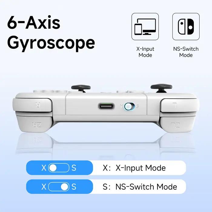 Contrôleur de poche sans fil pour Switch/Switch2/Android/iOS/PC/Steamdeck manette de jeu Bluetooth avec Joystick