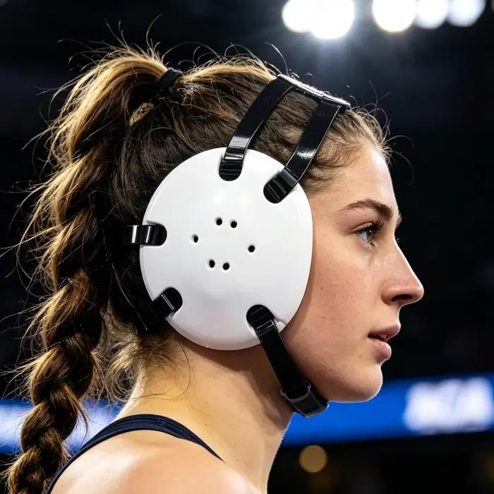 Casque de lutte avec protège-menton et protège-oreilles six trous multicolores (adulte et junior)