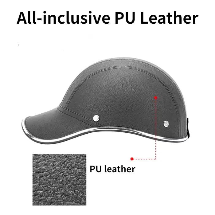 Demi-casque de moto pour homme, casquette de baseball, casque demi-visage, casque de sécurité anti-UV, casque de moto pour homme, nouveau, 2024