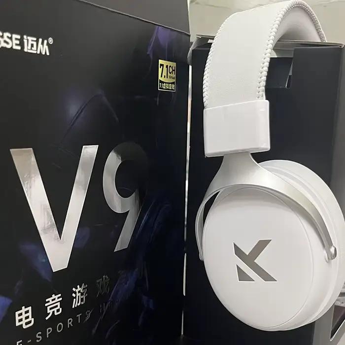 Casque de jeu supra-auriculaire MCHOSE V9 Pro nouvellement amélioré avec connectivité en quatre modes longue durée de vie de la batterie pour les jeux et le divertissement