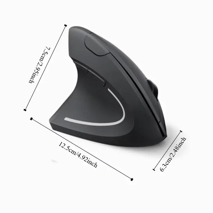 Souris ergonomique pour gauchers Lefty Design souris optique sans fil 2,4 GHz DPI réglable six boutons moins de bruit pour bureau et jeu occasions spéciales