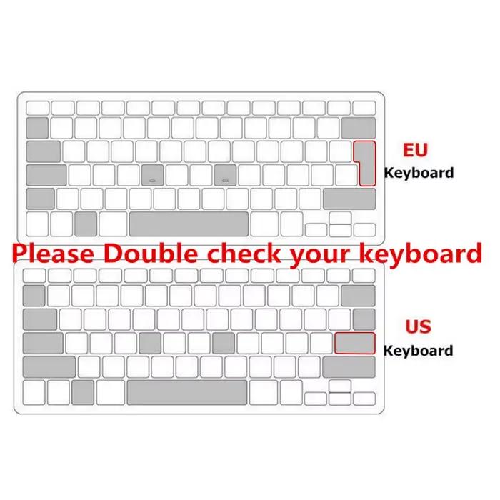 HRH AZERTY Housse de clavier français UE pour Mac Air 13"A1466 2010-2017 Pro 13/15" (avec/sans écran Retina