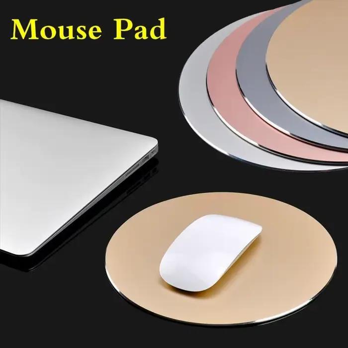 1 pièces tapis de souris de jeu rond en alliage d'aluminium