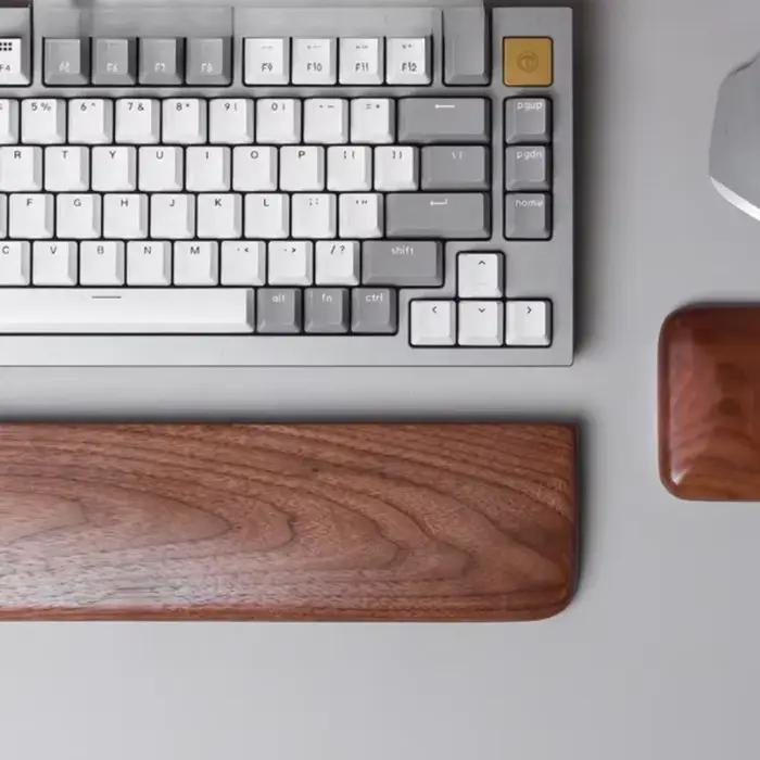 Coussinet de paume pour clavier mécanique personnalisé en bois massif