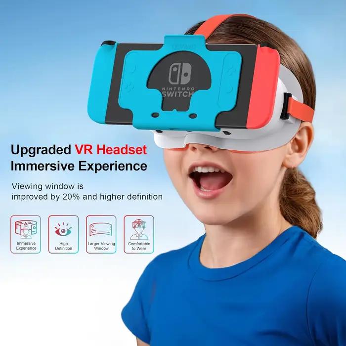Pour Nintendo Switch OLED VR casque lunettes 3D films de réalité virtuelle NS VR expérience de jeu immersive bandeau lentille réglable
