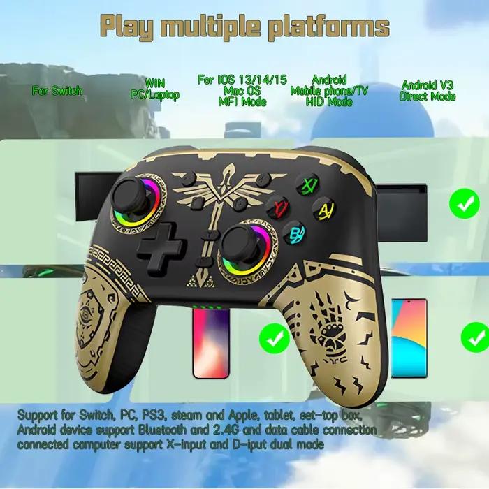 Manette de jeu 2026 mise à jour pour Switch Pro