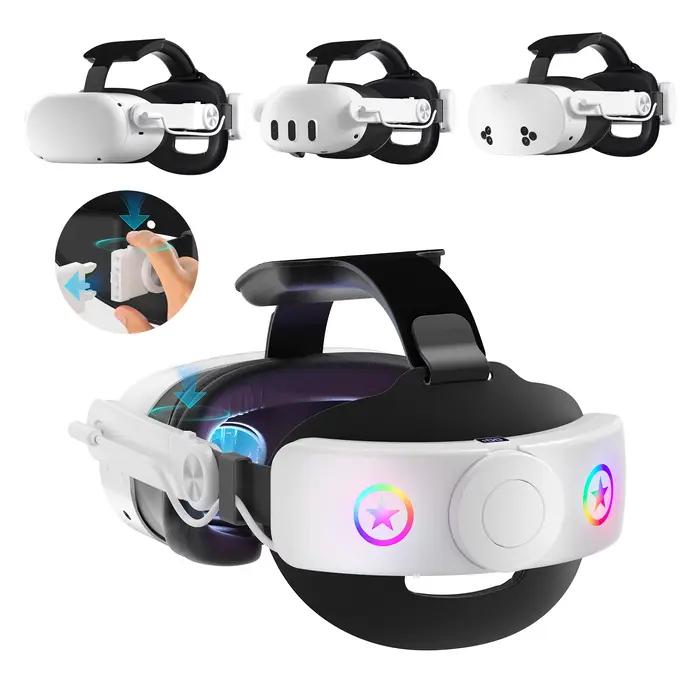 Sangle de casque VR avec batterie 10000 mAh pour Meta Quest 3/3S/2 - Libération à un clic brevetée