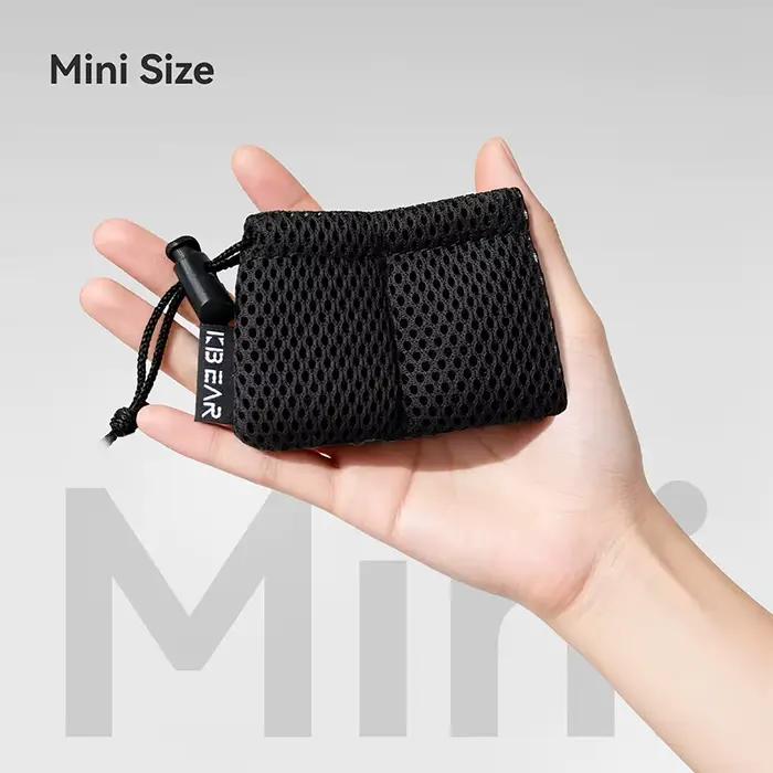 KBEAR BP04 Mini Pochette de rangement portable à cordon pour écouteurs