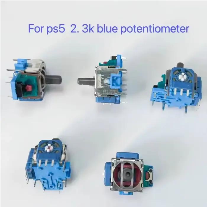 100 pièces d'origine, stick analogique bleu 2.3K pour manette Playstation 5 PS5