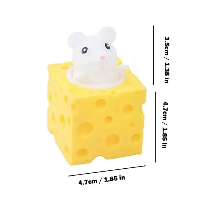 Jouet anti-stress pop-up en forme de souris de fromage