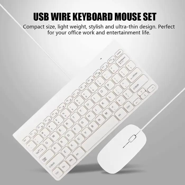 Ensemble clavier filaire USB ultra-fin et souris optique pour PC portable