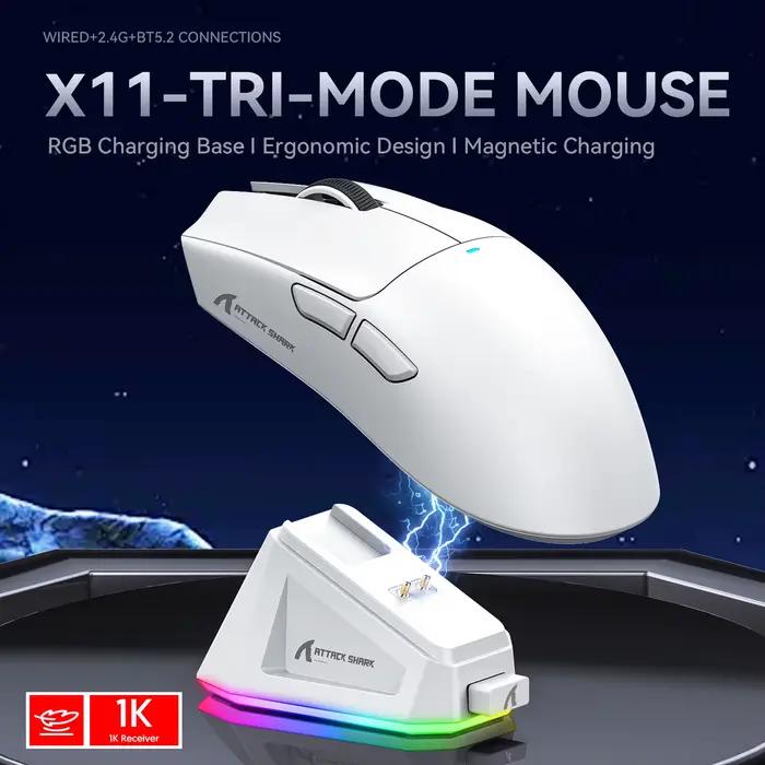 Souris de jeu sans fil Attack Shark X11&R1 - Tri-mode