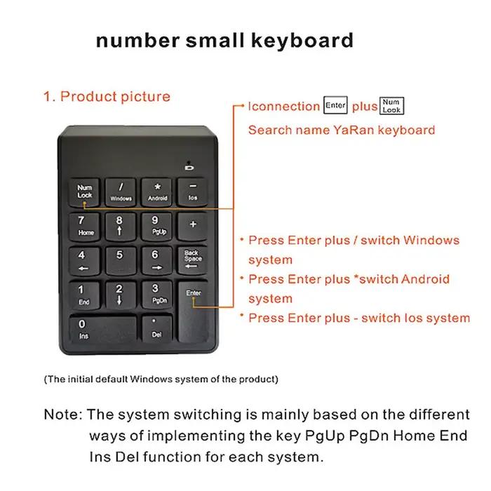 18 touches 2.4G clavier sans fil Mini