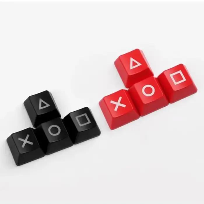 Capuchons de touches rétroéclairés flèche WASD, rouge et noir, profil OEM, pour clavier mécanique de jeu Cherry MX Switch, personnalisé
