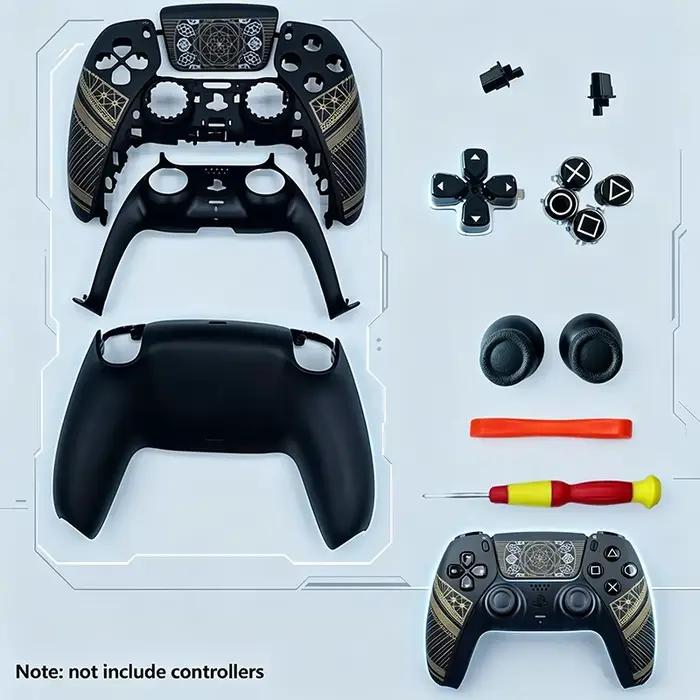 Convient pour la modification DIY de la coque du contrôleur PS5 pour une personnalisation personnalisée. Remplacement sur le thème des jeux