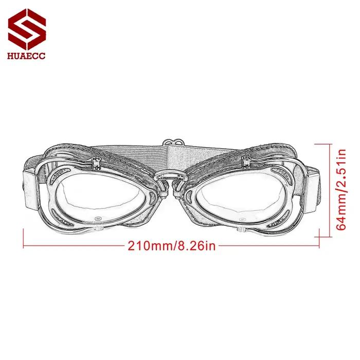 Lunettes de moto rétro Vintage, lunettes d'équitation, coupe-vent pour café Racer, casque de pilote