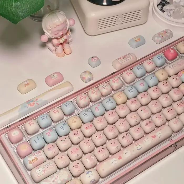 140 touches mignon Keycaps chat MOG