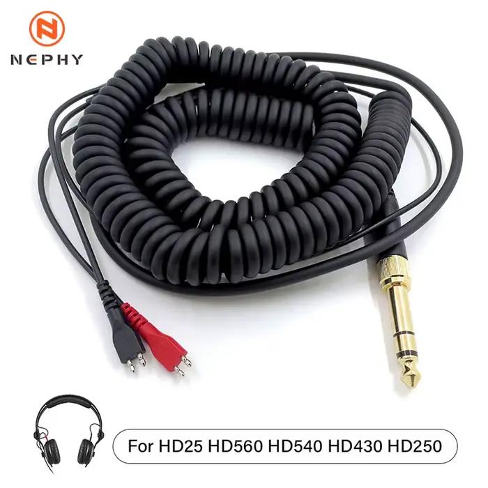 Câble de remplacement pour écouteurs Sennheiser HD25 HD25-1 HD265 HD535 HD545 HD560 HD565 HD580 HD600 HD650