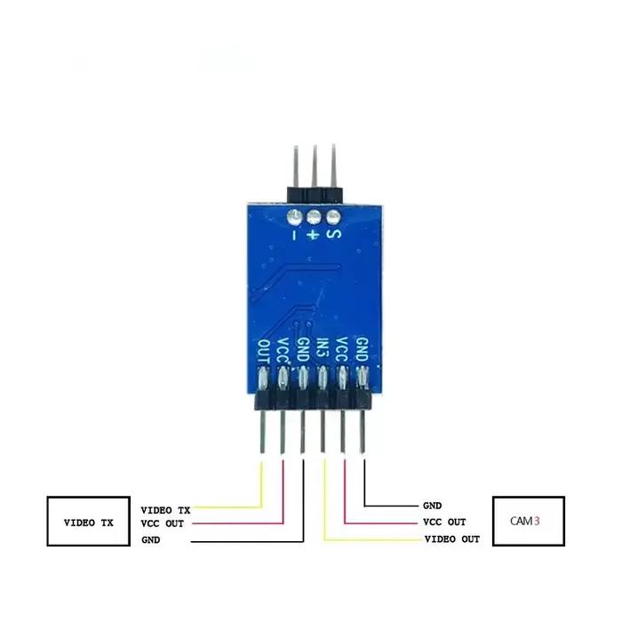 Module de commutation vidéo électronique bidirectionnel et tridirectionnel pour caméra FPV avec télécommande