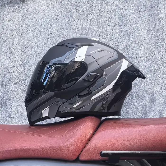 Casque de moto intégral pour hommes et femmes, pare-soleil, général