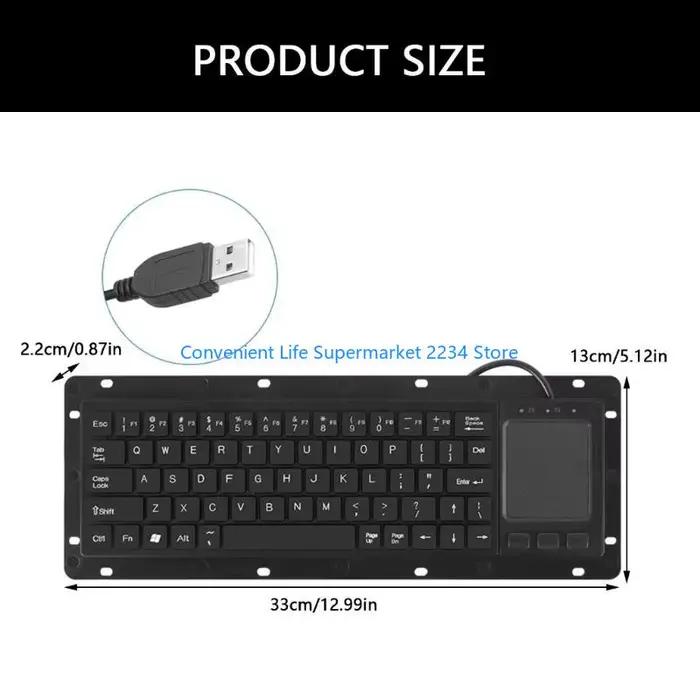 Claviers USB étanches antipoussière dotés pavés tactiles pour une utilisation industrielle améliorée