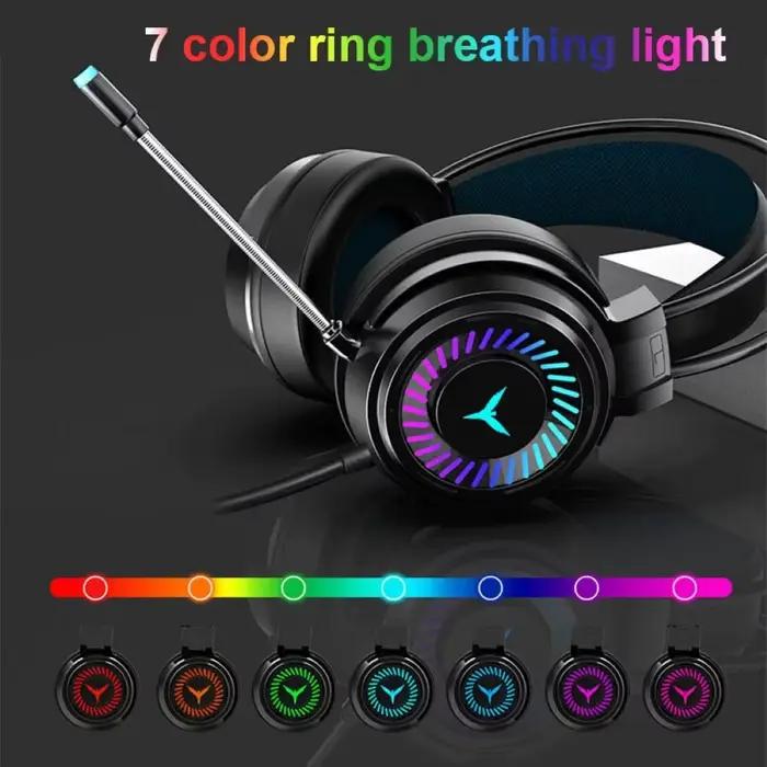 G58 casque de jeu canal Surround son stéréo lumière LED filaire tête monté écouteurs avec micro pour PC portable