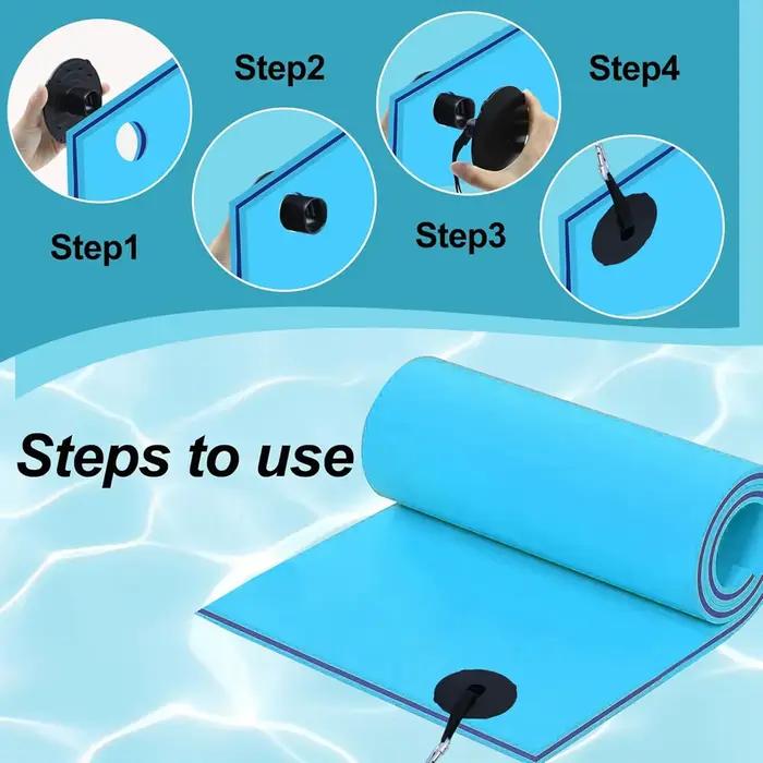 A03F-Kits d'attache de tapis d'eau flottant pour tous les tampons d'eau en mousse Kit d'œillets de tapis flottant Portable, tapis flottants