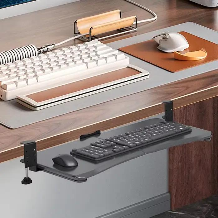 Sous le bureau tiroir de clavier coulissant étagère