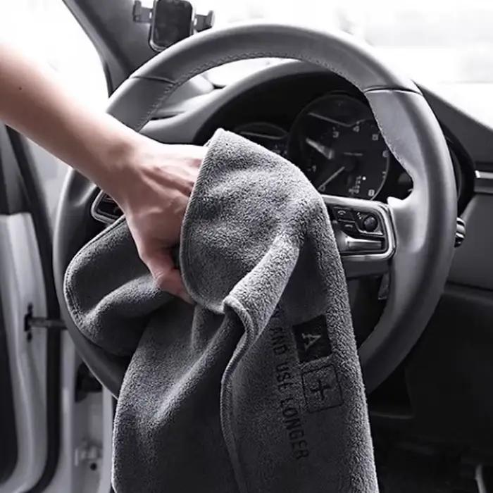 Serviette de lavage de voiture en microfibre haut de gamme, 5/1 pièces, chiffon de nettoyage et de séchage, ourlet, soins de voiture, chiffon de détail, Absorption d'eau, chiffon de voiture