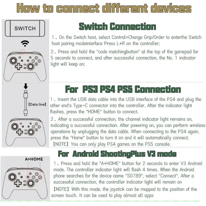 Manette de jeu 2026 mise à jour pour Switch Pro
