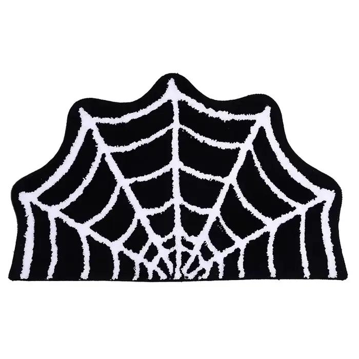 VIKAMA Tapis anti-dérapant en forme d'araignée noire pour Halloween